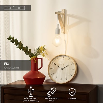 Lucide FIX - Wandleuchte - 1xE27 - Weiß